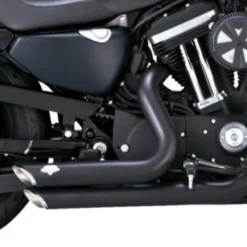 Shortshots Staggered Exhaust System 2014-2021 Sportster - Black -Maxima Store 109 0399 3