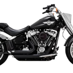 Shortshots Staggered Exhaust System M8 Softail - Black -Maxima Store 109 0401 2