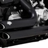 Shortshots Staggered Exhaust System M8 Softail - Black -Maxima Store 109 0401 3