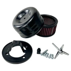 TC Bros. Black Louvered Air Cleaner For HD CV Carbs & EFI