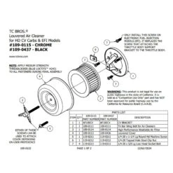 TC Bros. Chrome Louvered Air Cleaner Kit For Harley-Davidson CV And EFI -Maxima Store 109 0437 Install