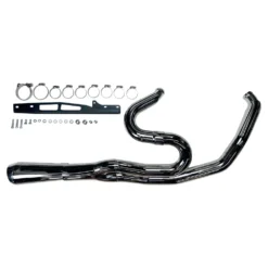 Road Rage II 2-Into-1 Mid-Length Exhaust System - Chrome - For '17-'24 Touring