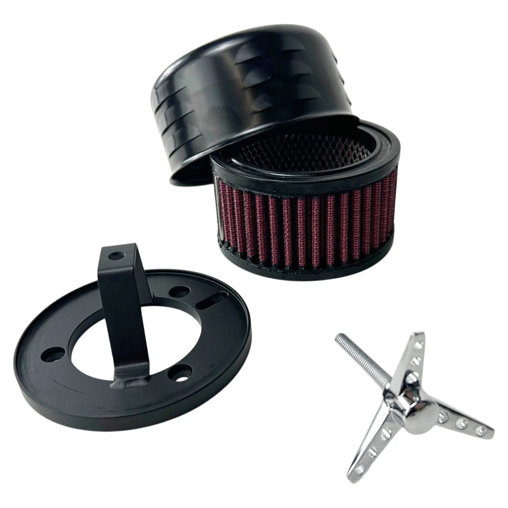 TC Bros. Black Louvered Air Cleaner For S&S Super E & G Carbs 4 TC Bros. Black Louvered Air Cleaner For S&S Super E & G Carbs - Image 2