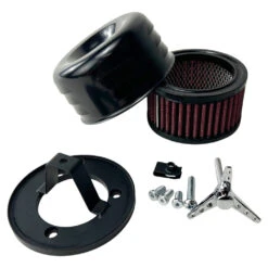 TC Bros. Black Louvered Air Cleaner For S&S Super E & G Carbs