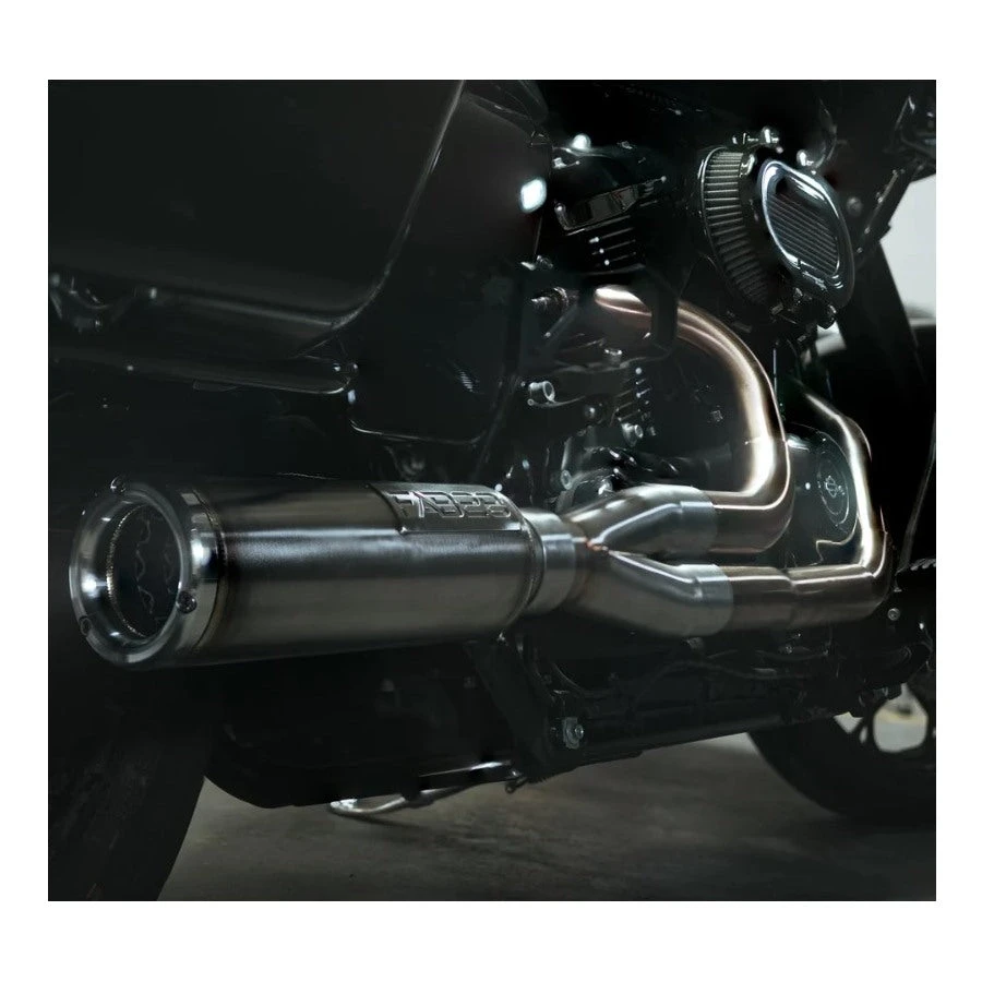 Fab 28 Stainless Exhaust With Canister Muffler For Harley '17+ M8 Touring 4 Fab 28 Stainless Exhaust With Canister Muffler For Harley '17+ M8 Touring - Image 2