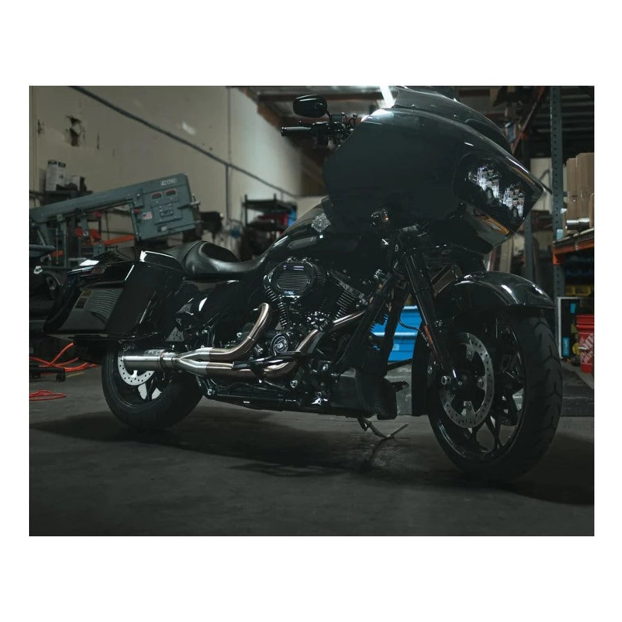 Fab 28 Stainless Exhaust With Canister Muffler For Harley '17+ M8 Touring 5 Fab 28 Stainless Exhaust With Canister Muffler For Harley '17+ M8 Touring - Image 3