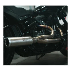 Fab 28 Stainless Exhaust With Canister Muffler For Harley '18+ M8 Softail -Maxima Store 109 0454