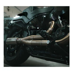Fab 28 Stainless Exhaust With Canister Muffler For Harley '18+ M8 Softail -Maxima Store 109 0454 4