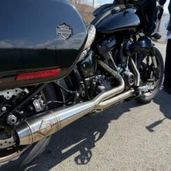 SP Concepts Works Edition Mid Length Elsinore Exhaust For Harley Davidson M8 Softail 2018-Up -Maxima Store 109 0460 11