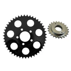Belt To Chain Conversion Kit Fits 1995 - 1999 XL Sportster Models (Black Sprocket)