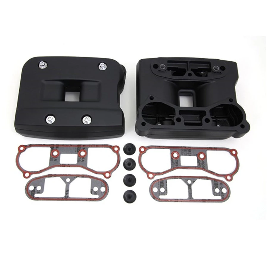 Black Rocker Box Cover Set 84-91 Big Twin Models 3 Black Rocker Box Cover Set 84-91 Big Twin Models