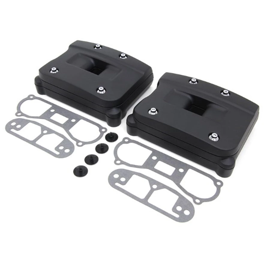 Black Rocker Box Cover Set 84-91 Big Twin Models 4 Black Rocker Box Cover Set 84-91 Big Twin Models - Image 2