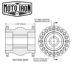 Moto Iron 40 Spoke 21 X 2.15 Chopper Spool Wheel - Chrome -Maxima Store 115 0029d 1