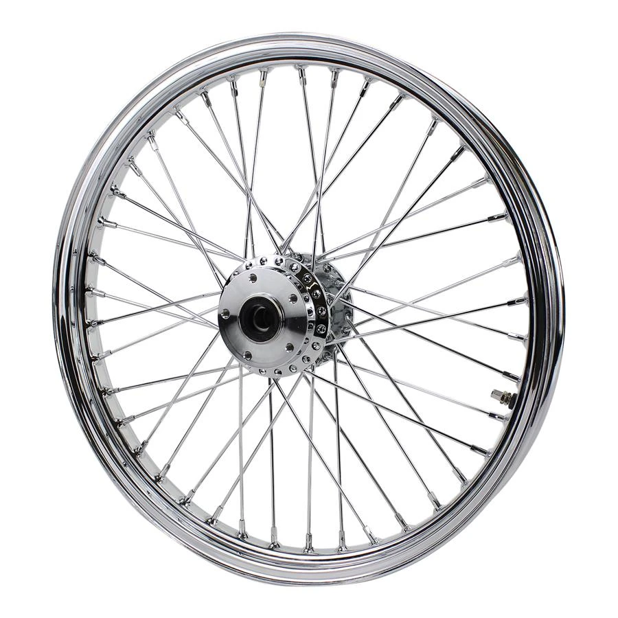 Chrome Front 40 Spoke Wheel 21 "x 2.15" (fits Harley FX,Sportster 1984-1999) Billet Hub 3 Chrome Front 40 Spoke Wheel 21 "x 2.15" (fits Harley FX,Sportster 1984-1999) Billet Hub