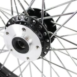 Black Front 40 Spoke Wheel 21 "x 2.15" (fits Harley FX,Sportster 1984-1999) Billet Hub -Maxima Store 115 0049a