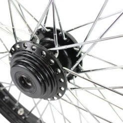 Black Front 40 Spoke Wheel 21 "x 2.15" (fits Harley FX,Sportster 1984-1999) Billet Hub -Maxima Store 115 0049b