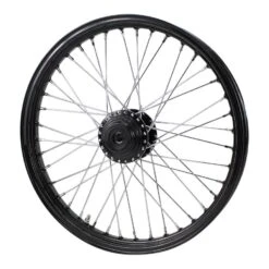 Black Front 40 Spoke Wheel 21 "x 2.15" (fits Harley FX,Sportster 1984-1999) Billet Hub -Maxima Store 115 0049c
