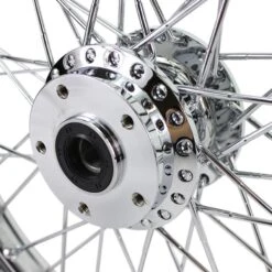 Chrome Front 40 Spoke Wheel 19" X 2.15" (fits Harley FX, Sportster 1984-1999) Billet Hub 9 Chrome Front 40 Spoke Wheel 19" X 2.15" (fits Harley FX, Sportster 1984-1999) Billet Hub -Maxima Store 115 0050b