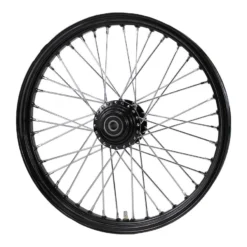 Black Front 40 Spoke Wheel 21 "x 2.15" (fits Harley FXD 2000-03,Sportster 2000-07) Billet Hub -Maxima Store 115 0053c