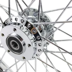 Chrome Front 40 Spoke Wheel 19 "x 2.15" (fits Harley FXD 2000-03,Sportster 2000-07) Billet Hub -Maxima Store 115 0054a