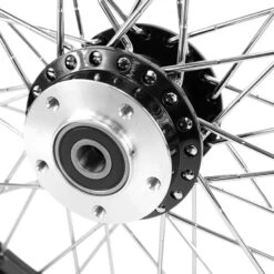 Black Front 40 Spoke Wheel 19 "x 2.15" (fits Harley FXD 2000-03,Sportster 2000-07) Billet Hub -Maxima Store 115 0055a