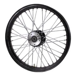 Black Front 40 Spoke Wheel 19 "x 2.15" (fits Harley FXD 2000-03,Sportster 2000-07) Billet Hub -Maxima Store 115 0055c