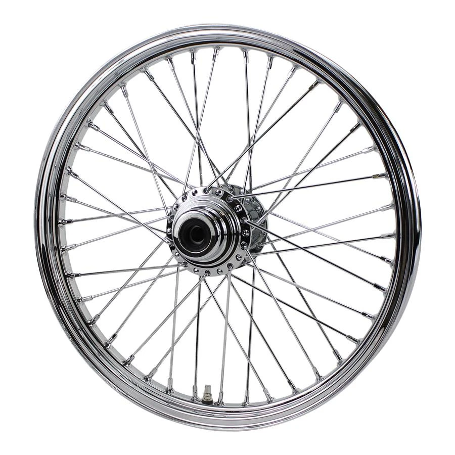 Chrome Front 40 Spoke Wheel 21 "x 2.15" Fits Harley FXST, FXDWG, 1984-1999 Fits Moto Iron Springers 5 Chrome Front 40 Spoke Wheel 21 "x 2.15" Fits Harley FXST, FXDWG, 1984-1999 Fits Moto Iron Springers - Image 3