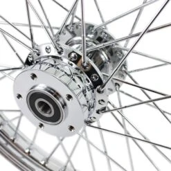 Chrome Front 40 Spoke Wheel 21"x2.15" (fits Harley Softail 2000-2006, Dyna FXDWG 2000-2005) -Maxima Store 115 0063a