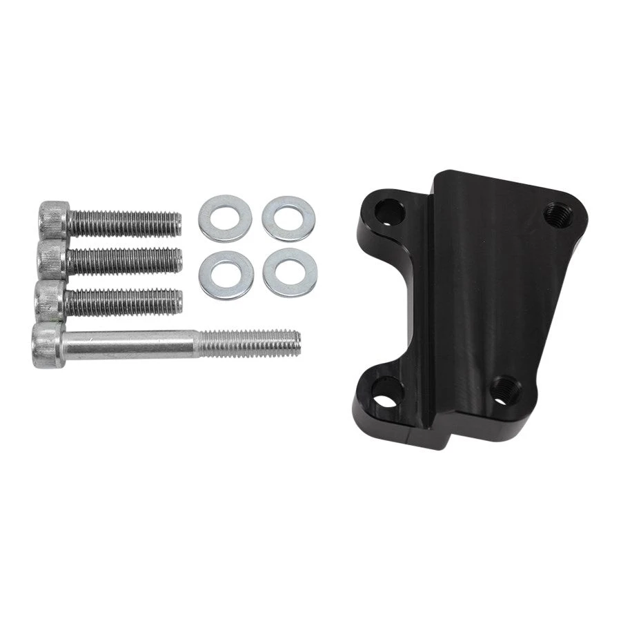 TC Bros. 12.6in Black Front Brake Bracket 2000-07 Harley OEM LH Caliper 4 TC Bros. 12.6in Black Front Brake Bracket 2000-07 Harley OEM LH Caliper - Image 2