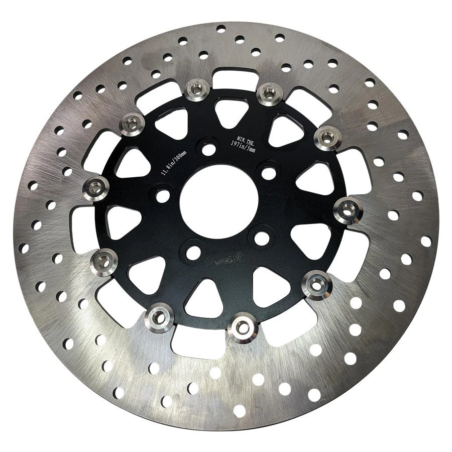TC Bros. 11.8in Rear Floating Brake Rotor For 2008-up Harley Touring Bagger 3 TC Bros. 11.8in Rear Floating Brake Rotor For 2008-up Harley Touring Bagger