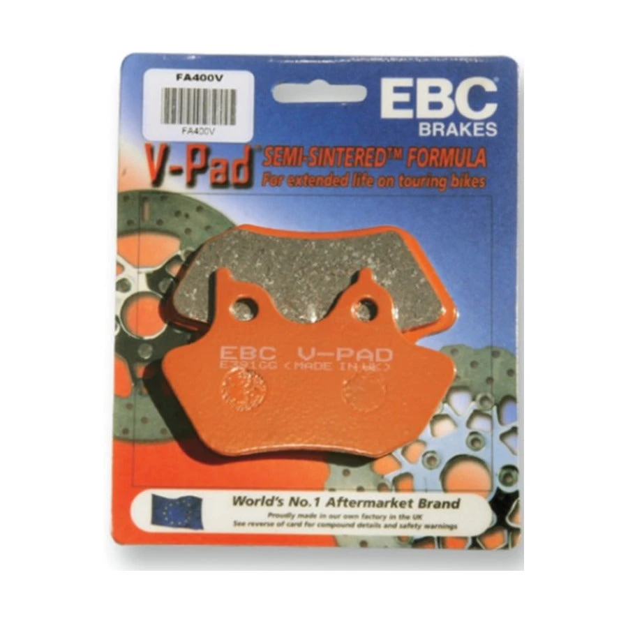 EBC Semi Sintered (V) Brake Pads For Harley 00-07 Big Twin Models (Except FLSTSC/FXSTS), 02-05 4 EBC Semi Sintered (V) Brake Pads For Harley 00-07 Big Twin Models (Except FLSTSC/FXSTS), 02-05 - Image 2