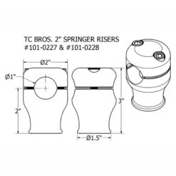 TC Bros. 2" Chrome Springer Risers For 1" Diameter Handlebars -Maxima Store 2inchspringerrisers 1