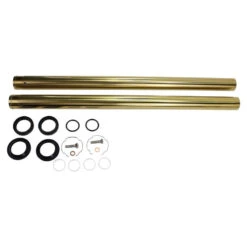 Gold Titanium Nitride Coated Fork Tubes Stock Length 39mm For Sportster/ Dyna Narrow Glide -Maxima Store 39mm gold fork tubes harley