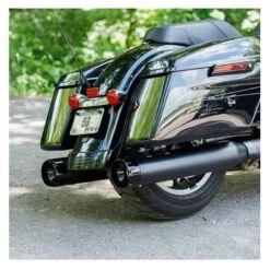 50 State Legal - Mk45 TOURING MUFFLER For M8 TOURING MODELS - Black With Black Thruster End Cap -Maxima Store 550 0666