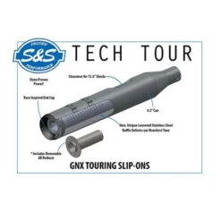 GNX SLIP-ONS For M8 TOURING MODELS - Black -Maxima Store 550 0990 4