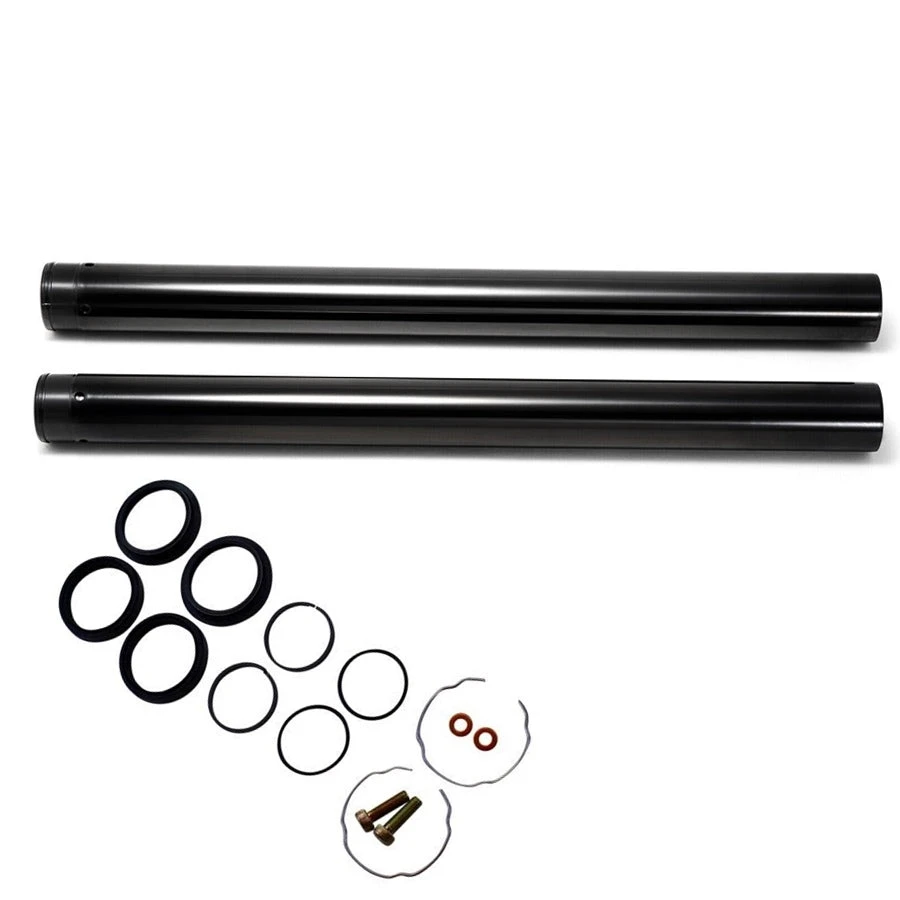 Black DLC Coated Fork Tubes "Stock Length" 49mm For FXD/FXDWG Dyna Wide Glide 3 Black DLC Coated Fork Tubes "Stock Length" 49mm For FXD/FXDWG Dyna Wide Glide