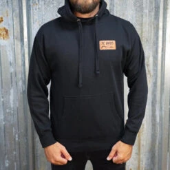 Badge Hoodie - Black/Orange