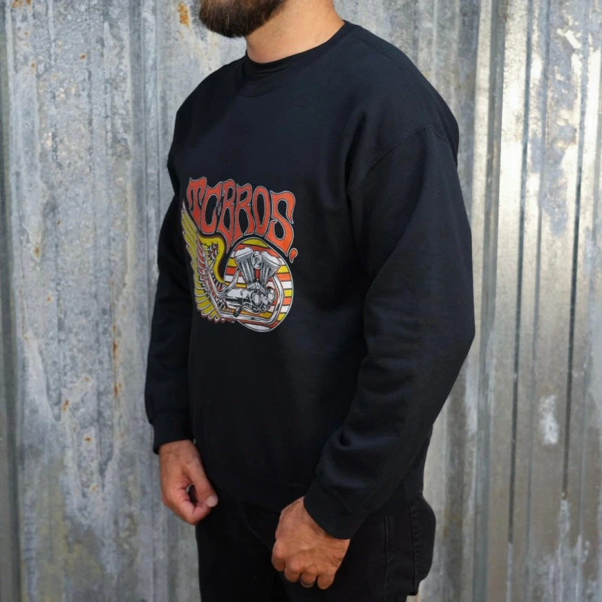 Wing Crewneck Sweatshirt - Black 4 Wing Crewneck Sweatshirt - Black - Image 2