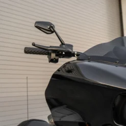 Mini Stocker Forged Mirror, Black - Left -Maxima Store Mirrors2