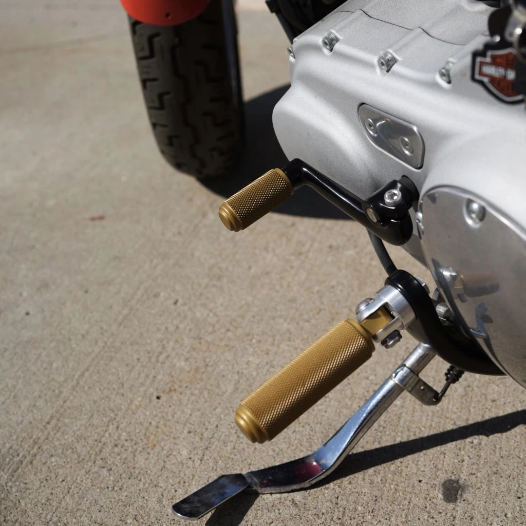 TC Bros. Nomad Shift Peg For Harley Models - Knurled - Gold (sold Each) 4 TC Bros. Nomad Shift Peg For Harley Models - Knurled - Gold (sold Each) - Image 2