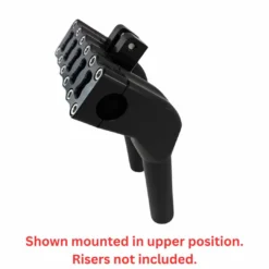 Gauge Relocation Bracket For TC Bros. Pro Series 1" Modular Risers - Black -Maxima Store Shownmountedinlowerposition.Risersnotincluded. 3