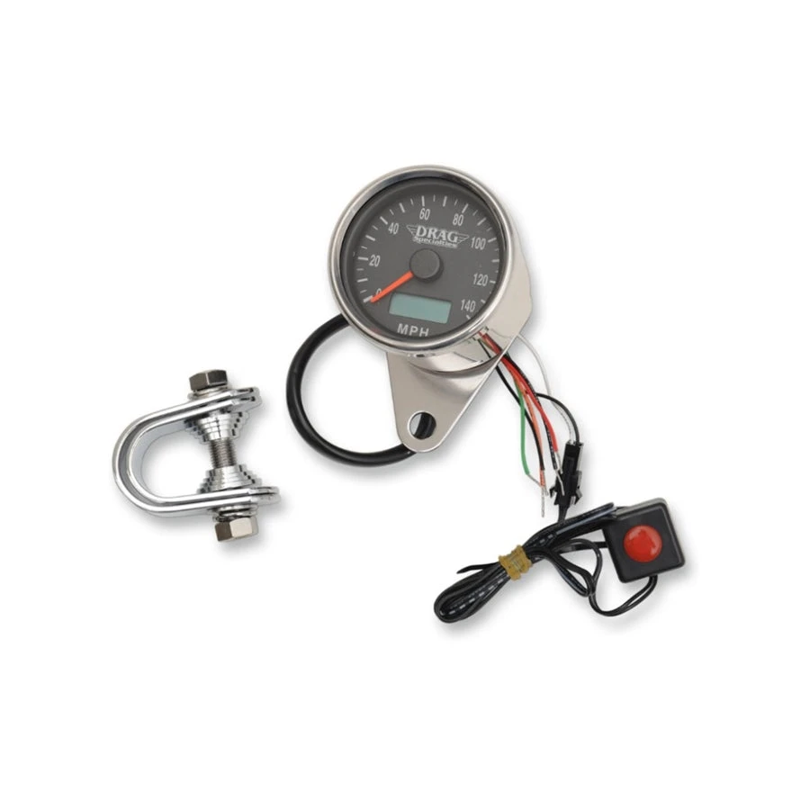 2.4" MPH Programmable Mini Speedometer With Odometer - Black Face 3 2.4" MPH Programmable Mini Speedometer With Odometer - Black Face