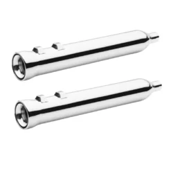 COBRA Neighbor Hater Slip On Mufflers - Chrome For '95-'16 Bagger