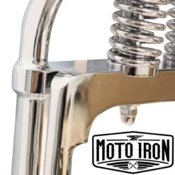 Moto Iron Springer Front End For Harley-Davidson Frames W/ 1" Neck -Maxima Store chrome motoiron4 3