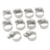 Fuel And Oil Line Stainless Hose Clamps For 7/16" TO 11/16" OD Hose (10 Pack) HD #10014 -Maxima Store clamps