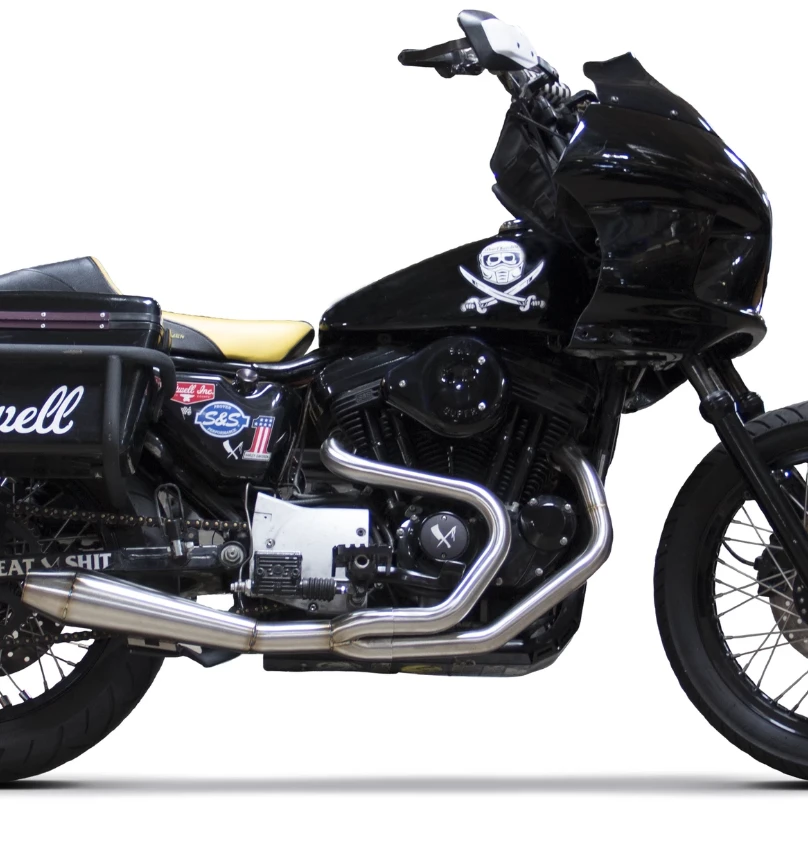 Two Brothers 2 Into 1 Stainless Exhaust System For Harley Sportster Models 1983-2003 3 Two Brothers 2 Into 1 Stainless Exhaust System For Harley Sportster Models 1983-2003