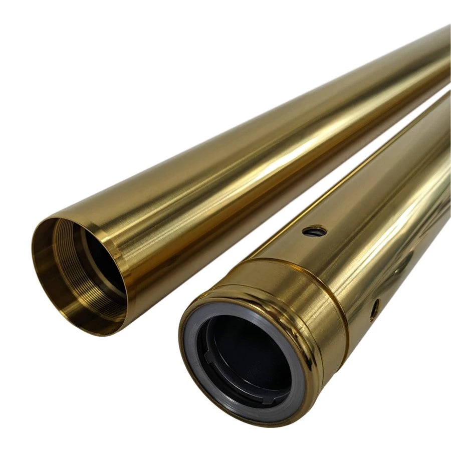 Gold Titanium Nitride Coated Fork Tubes "+2 Length" 49mm For 2018-UP M8 Softail 4 Gold Titanium Nitride Coated Fork Tubes "+2 Length" 49mm For 2018-UP M8 Softail - Image 2