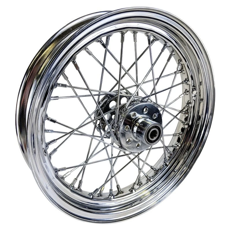 Chrome Rear 40 Spoke Wheel 16"x3" (fits Harley Ironhead Sportster XL 1955-1978) 3 Chrome Rear 40 Spoke Wheel 16"x3" (fits Harley Ironhead Sportster XL 1955-1978)