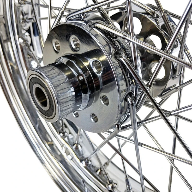 Chrome Rear 40 Spoke Wheel 16"x3" (fits Harley Ironhead Sportster XL 1955-1978) 7 Chrome Rear 40 Spoke Wheel 16"x3" (fits Harley Ironhead Sportster XL 1955-1978) - Image 5