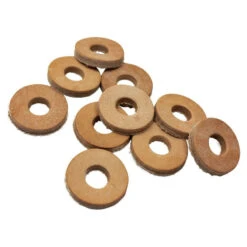 Leather Cushion Washers With 3/8 Inch Hole 10 Pack